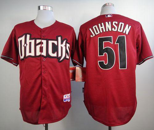 Diamondbacks #51 Randy Johnson Black Cool Base Stitched MLB Jersey - Click Image to Close